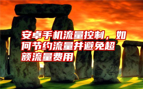 安卓手机流量控制,如何节约流量并避免超额流量费用