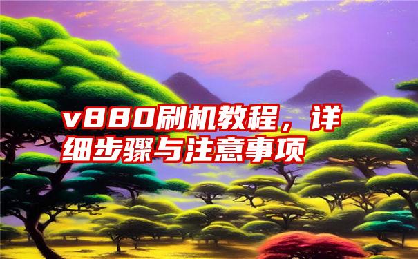 v880刷机教程，详细步骤与注意事项