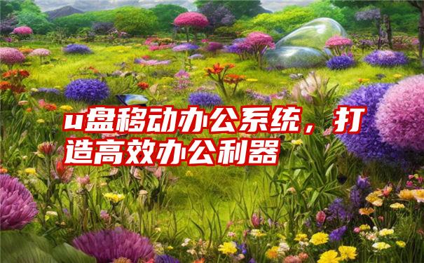 u盘移动办公系统，打造高效办公利器