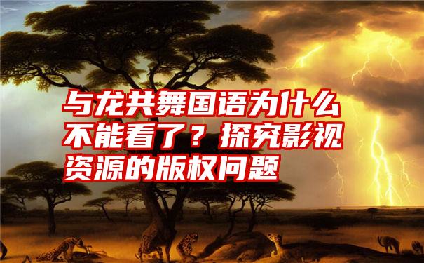 与龙共舞国语为什么不能看了？探究影视资源的版权问题