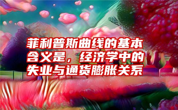 菲利普斯曲线的基本含义是，经济学中的失业与通货膨胀关系