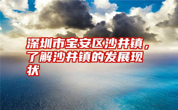 深圳市宝安区沙井镇，了解沙井镇的发展现状