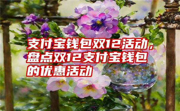 支付宝钱包双12活动，盘点双12支付宝钱包的优惠活动