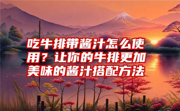 吃牛排带酱汁怎么使用？让你的牛排更加美味的酱汁搭配方法