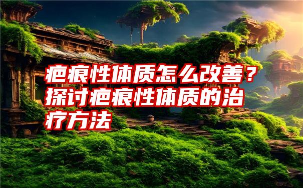 疤痕性体质怎么改善？探讨疤痕性体质的治疗方法