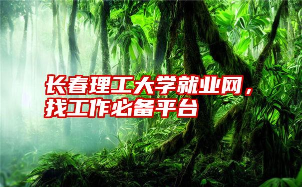 长春理工大学就业网，找工作必备平台