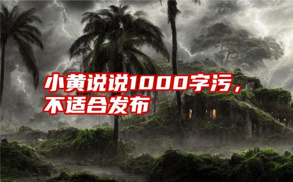 小黄说说1000字污，不适合发布