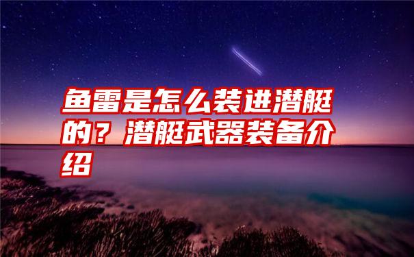 鱼雷是怎么装进潜艇的？潜艇武器装备介绍