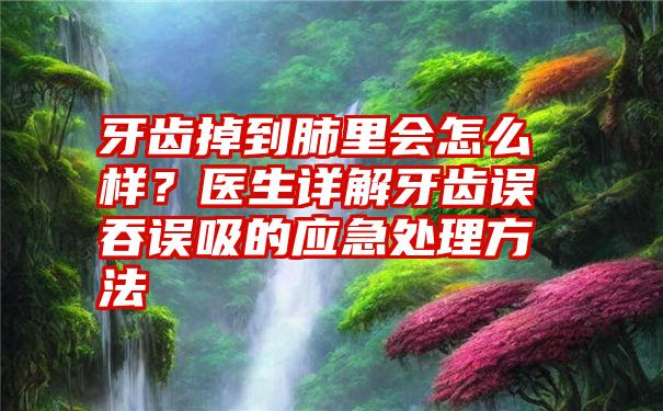 牙齿掉到肺里会怎么样？医生详解牙齿误吞误吸的应急处理方法