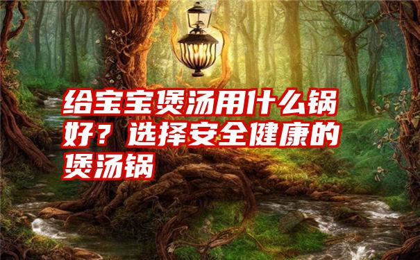 给宝宝煲汤用什么锅好？选择安全健康的煲汤锅