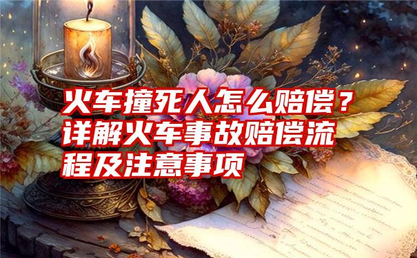 火车撞死人怎么赔偿？详解火车事故赔偿流程及注意事项