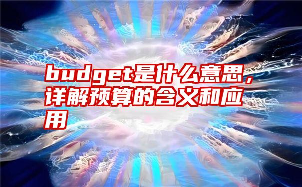 budget是什么意思，详解预算的含义和应用