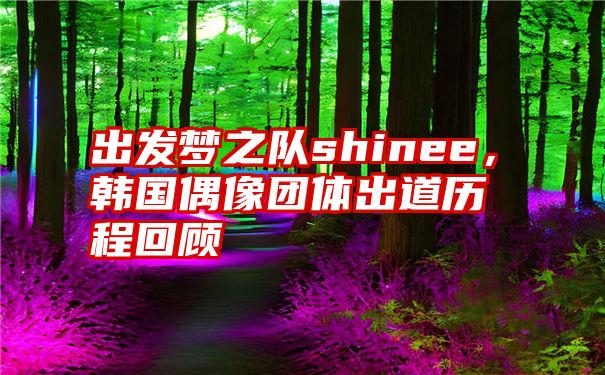 出发梦之队shinee，韩国偶像团体出道历程回顾