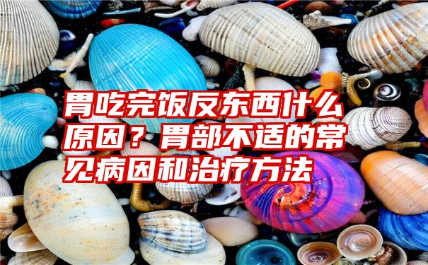 胃吃完饭反东西什么原因？胃部不适的常见病因和治疗方法