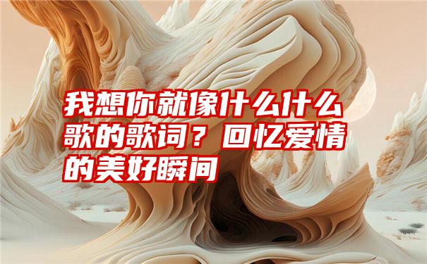 我想你就像什么什么歌的歌词？回忆爱情的美好瞬间