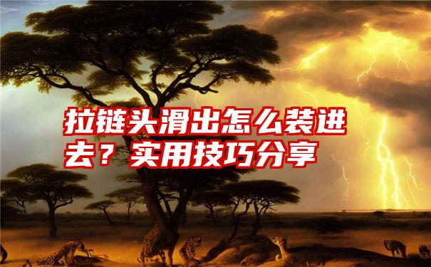 拉链头滑出怎么装进去？实用技巧分享