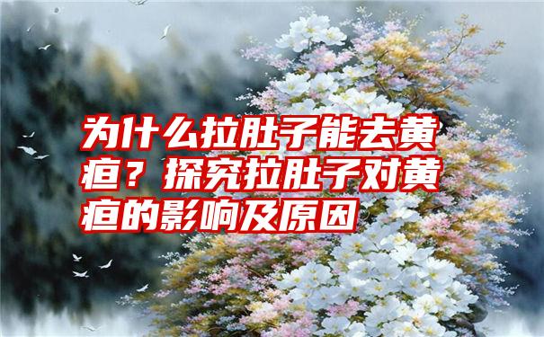 为什么拉肚子能去黄疸？探究拉肚子对黄疸的影响及原因