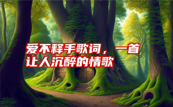 爱不释手歌词，一首让人沉醉的情歌