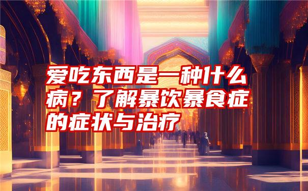 爱吃东西是一种什么病？了解暴饮暴食症的症状与治疗