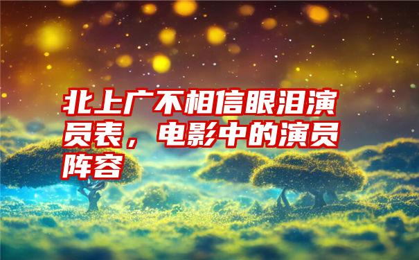 北上广不相信眼泪演员表，电影中的演员阵容