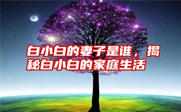 白小白的妻子是谁，揭秘白小白的家庭生活