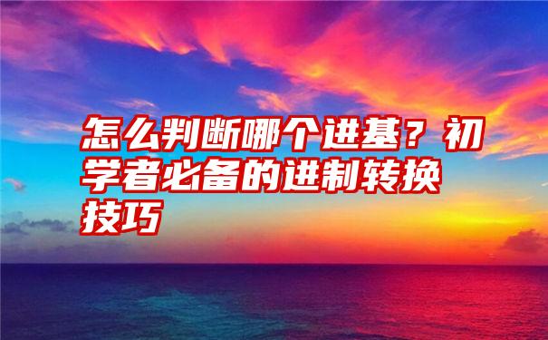 怎么判断哪个进基？初学者必备的进制转换技巧