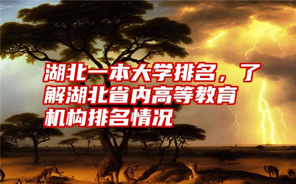 湖北一本大学排名，了解湖北省内高等教育机构排名情况