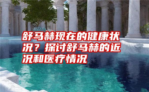 舒马赫现在的健康状况？探讨舒马赫的近况和医疗情况