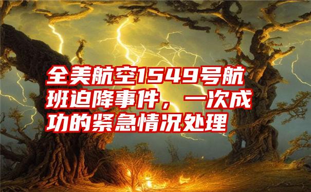 全美航空1549号航班迫降事件，一次成功的紧急情况处理