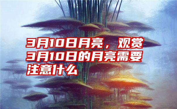 3月10日月亮，观赏3月10日的月亮需要注意什么