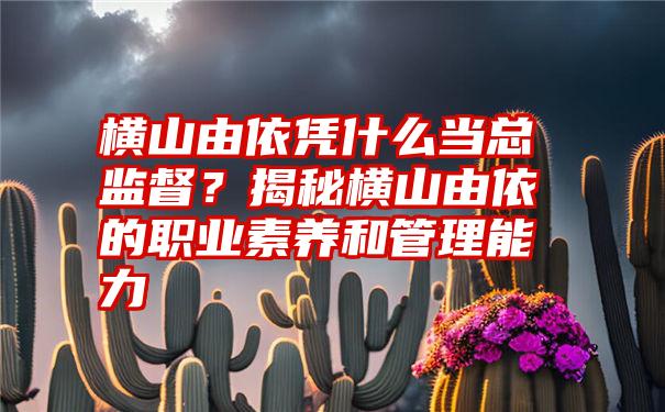 横山由依凭什么当总监督？揭秘横山由依的职业素养和管理能力