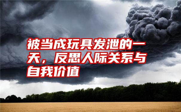 被当成玩具发泄的一天，反思人际关系与自我价值