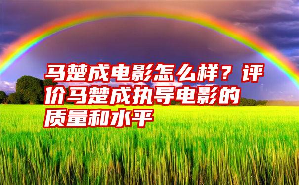 马楚成电影怎么样？评价马楚成执导电影的质量和水平