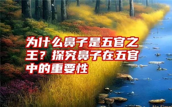 为什么鼻子是五官之王？探究鼻子在五官中的重要性