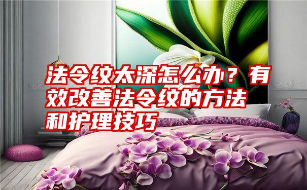 法令纹太深怎么办？有效改善法令纹的方法和护理技巧