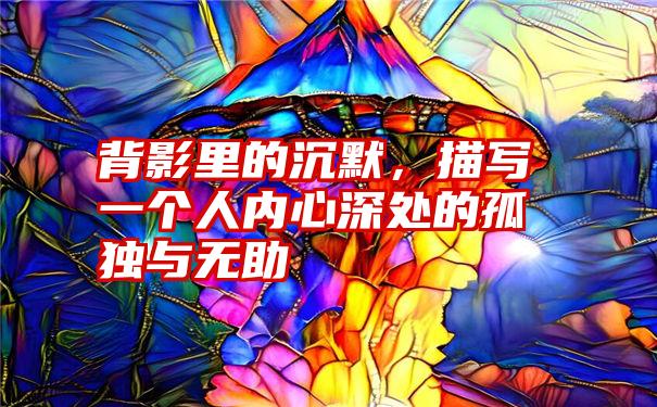 背影里的沉默，描写一个人内心深处的孤独与无助