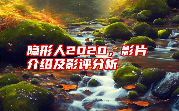 隐形人2020，影片介绍及影评分析