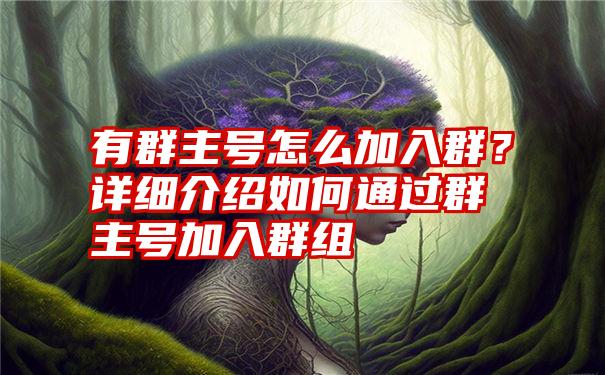 有群主号怎么加入群？详细介绍如何通过群主号加入群组