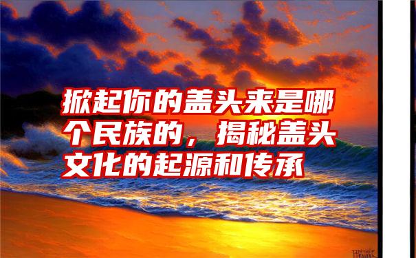 掀起你的盖头来是哪个民族的，揭秘盖头文化的起源和传承