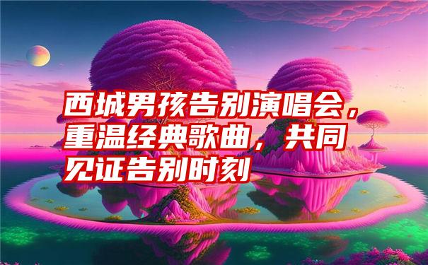 西城男孩告别演唱会，重温经典歌曲，共同见证告别时刻