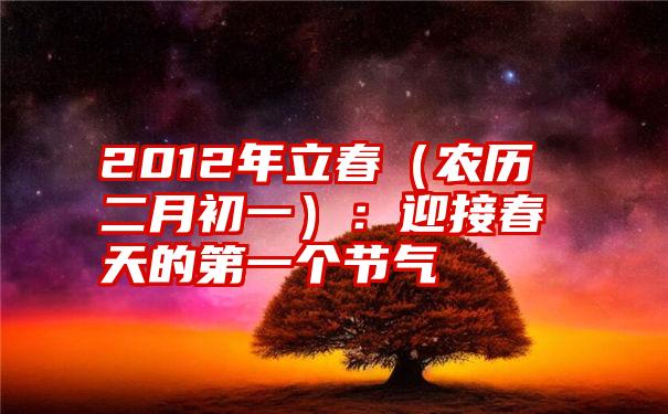 2012年立春（农历二月初一）：迎接春天的第一个节气