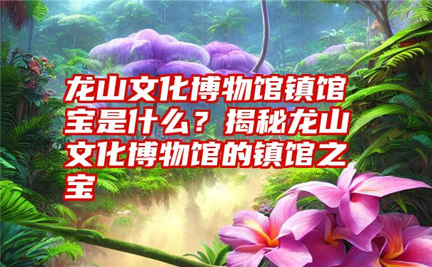 龙山文化博物馆镇馆宝是什么？揭秘龙山文化博物馆的镇馆之宝