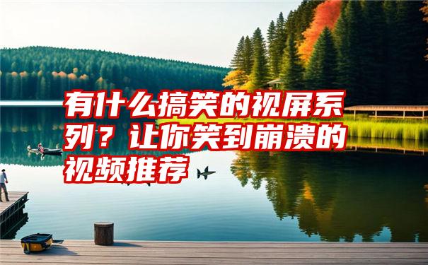 有什么搞笑的视屏系列？让你笑到崩溃的视频推荐