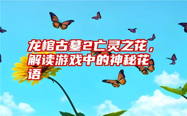 龙棺古墓2亡灵之花，解读游戏中的神秘花语