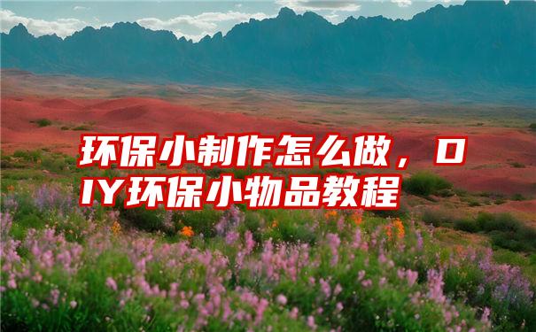 环保小制作怎么做，DIY环保小物品教程