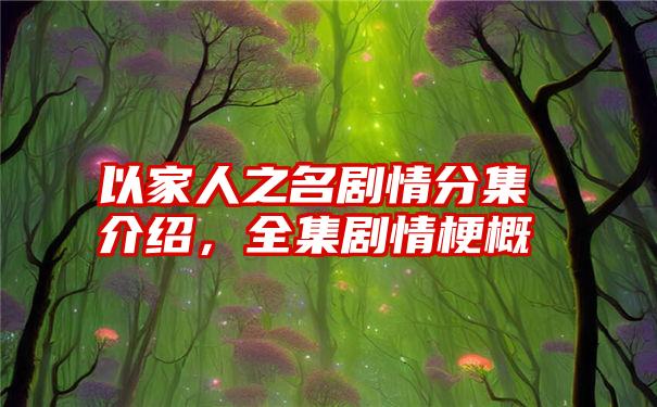 以家人之名剧情分集介绍，全集剧情梗概