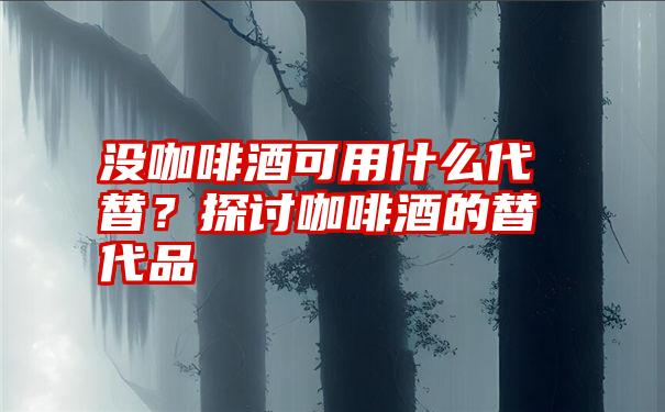 没咖啡酒可用什么代替？探讨咖啡酒的替代品