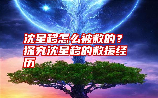 沈星移怎么被救的？探究沈星移的救援经历