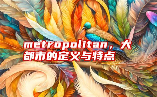 metropolitan，大都市的定义与特点