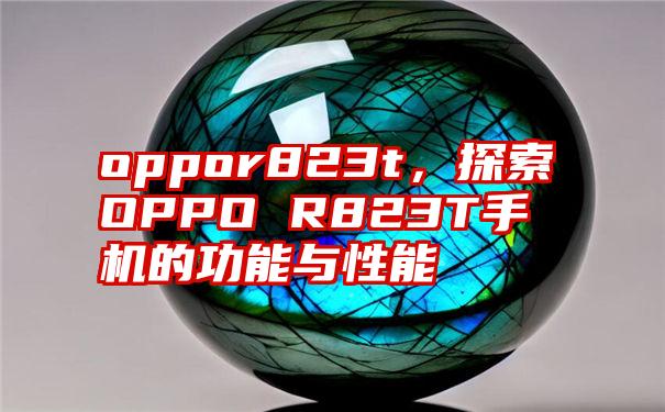 oppor823t，探索OPPO R823T手机的功能与性能